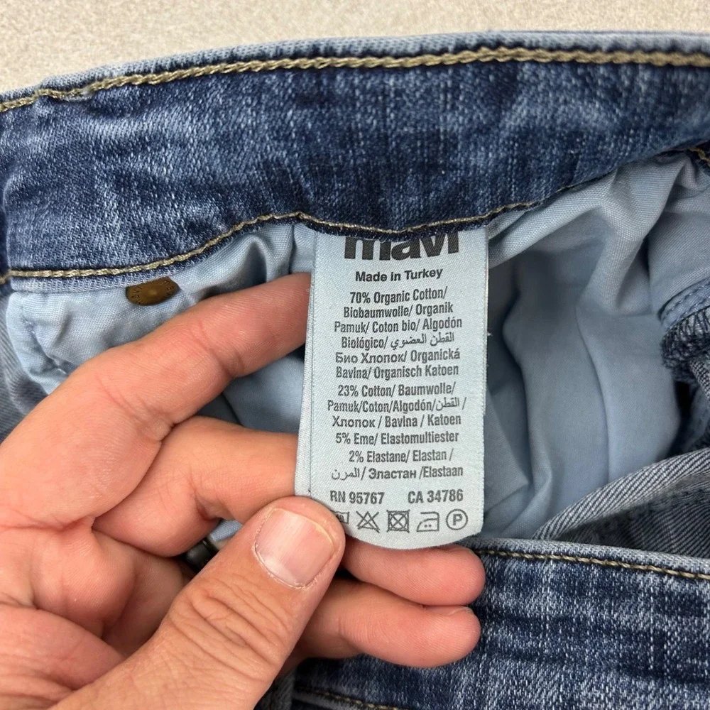 Mavi Jeans Denim Pants Mens 35x31.5 Blue‎ Medium Wash Organic Cotton Stretch
